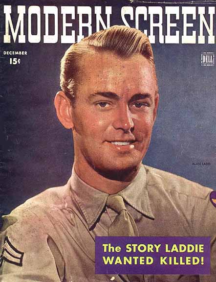 MODERN SCREEN magazine cover Issue 157 December 1943